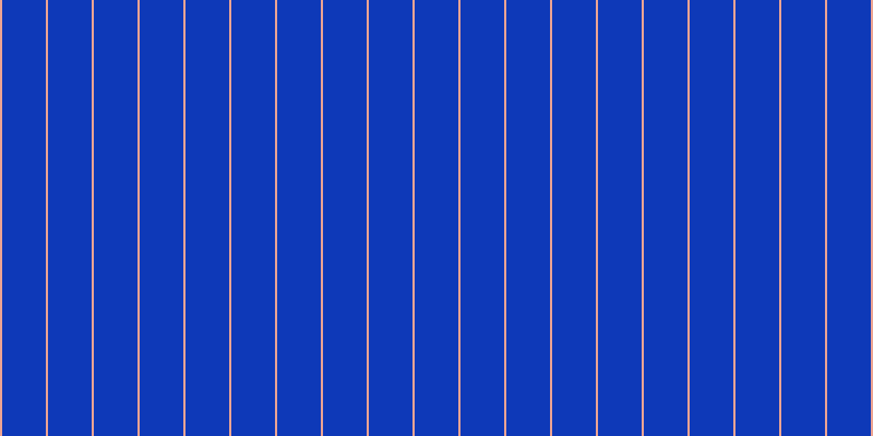 #0e39b8, #eba393 vertical lines, two pixels wide, forty pixels apart