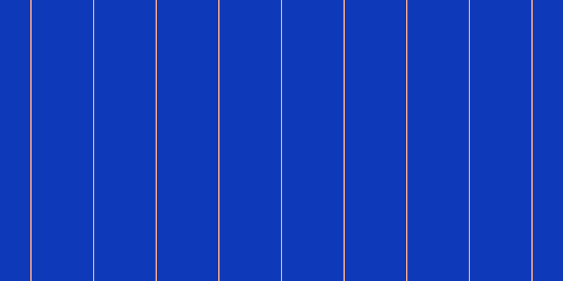 #0e39b8, #eba393 vertical lines, two pixels wide, eighty-seven pixels apart