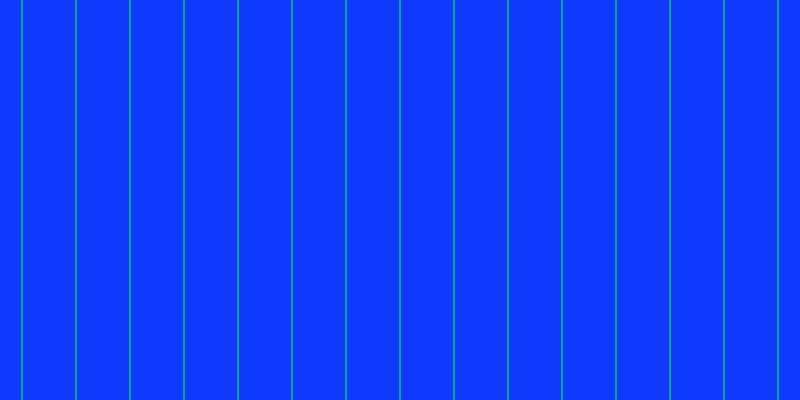 #0e39fa, #04a393 vertical lines, two pixels wide, fifty-two pixels apart