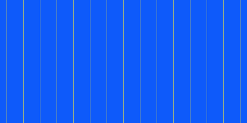 #0e5afa, #88a393 vertical lines, two pixels wide, fifty-two pixels apart