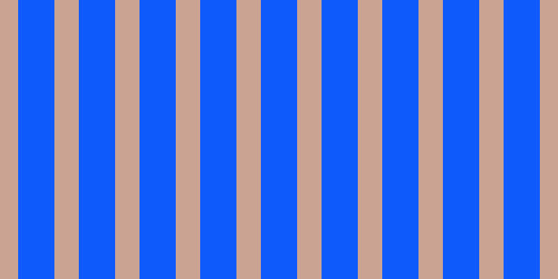 #0e5afa, #caa393 vertical lines, thirty-five pixels wide, fifty-two pixels apart