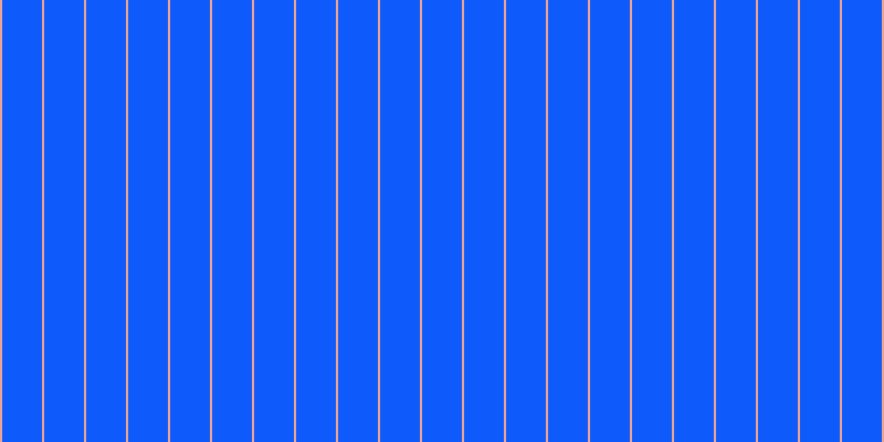 #0e5afa, #eba393 vertical lines, two pixels wide, thirty-six pixels apart