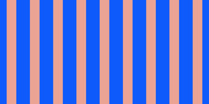 #0e5afa, #eba393 vertical lines, thirty-seven pixels wide, fifty-two pixels apart