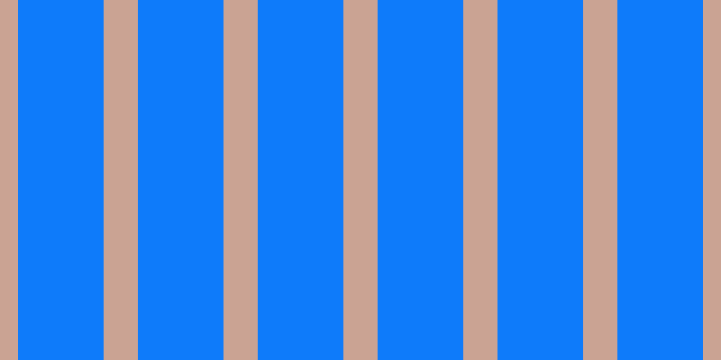 #0e7bfa, #caa393 vertical lines, thirty-eight pixels wide, ninety-five pixels apart