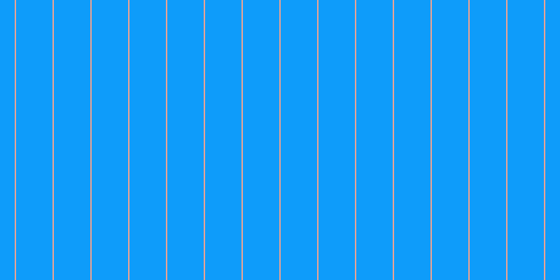 #0e9cfa, #eba393 vertical lines, two pixels wide, fifty-two pixels apart