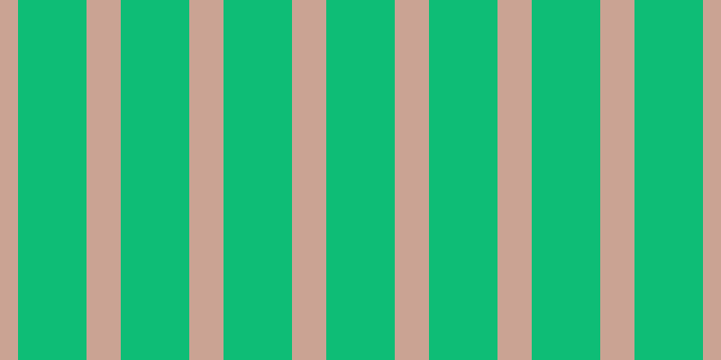 #0ebd76, #caa393 vertical lines, thirty-eight pixels wide, seventy-six pixels apart