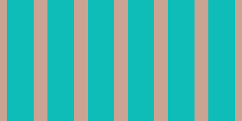 #0ebdb8, #caa393 vertical lines, forty-six pixels wide, eighty-seven pixels apart