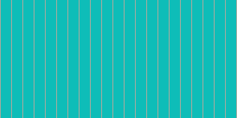 #0ebdb8, #eba393 vertical lines, two pixels wide, thirty-six pixels apart