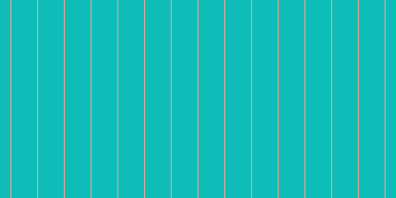 #0ebdb8, #eba393 vertical lines, two pixels wide, fifty-two pixels apart