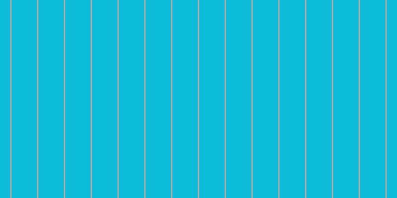 #0ebdd9, #eba393 vertical lines, two pixels wide, fifty-two pixels apart
