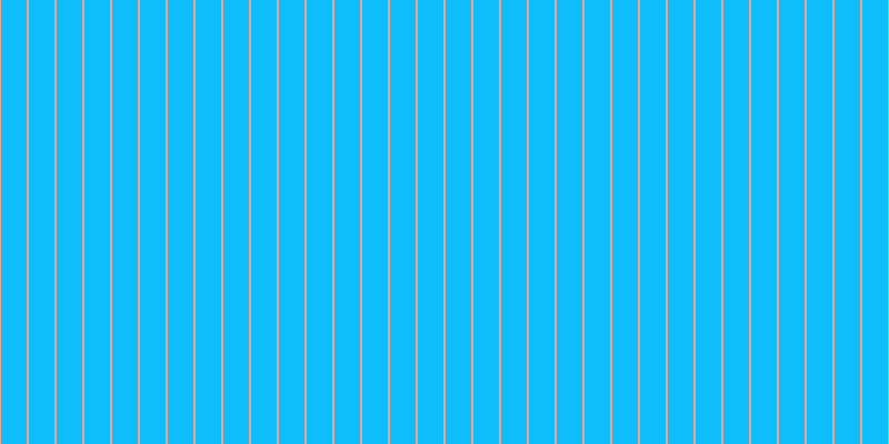 #0ebdfa, #eba393 vertical lines, two pixels wide, twenty-three pixels apart