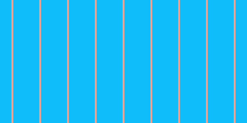 #0ebdfa, #eba393 vertical lines, six pixels wide, eighty-four pixels apart