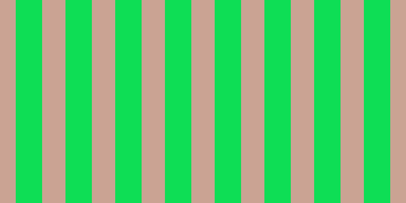 #0ede55, #caa393 vertical lines, forty-six pixels wide, fifty-two pixels apart