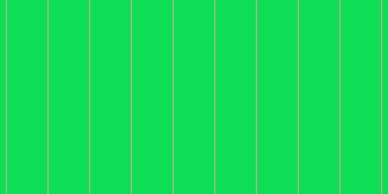 #0ede55, #eba393 vertical lines, two pixels wide, eighty-four pixels apart