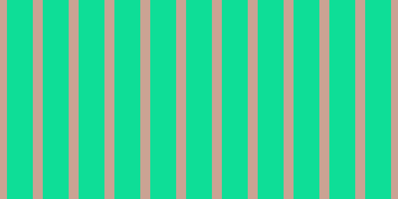 #0ede97, #caa393 vertical lines, twenty pixels wide, fifty-two pixels apart