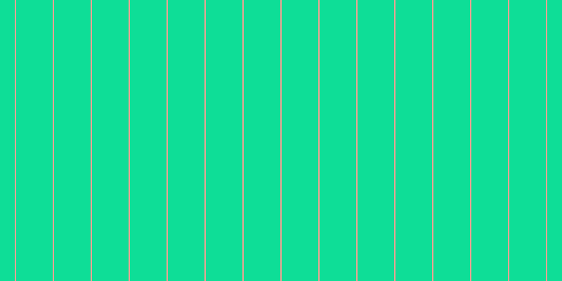 #0ede97, #eba393 vertical lines, two pixels wide, fifty-two pixels apart