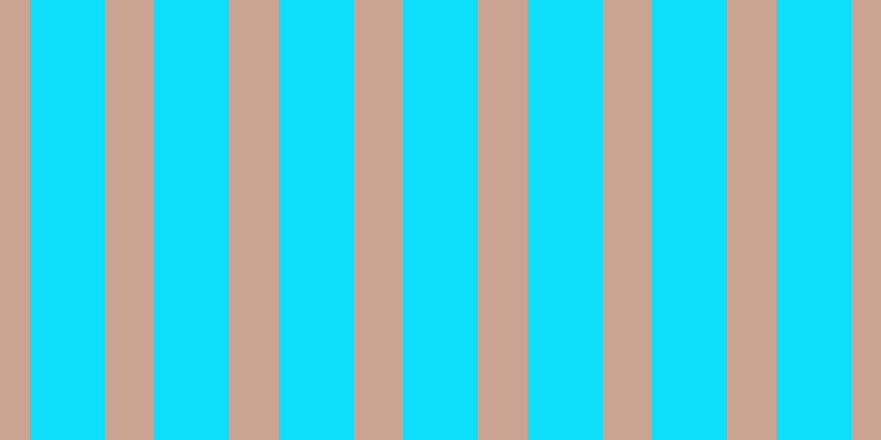 #0edefa, #caa393 vertical lines, forty-five pixels wide, sixty-eight pixels apart