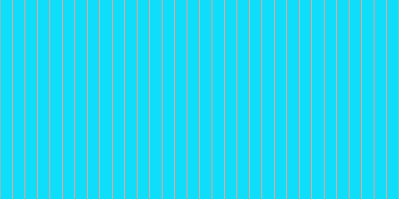 #0edefa, #eba393 vertical lines, two pixels wide, twenty-three pixels apart
