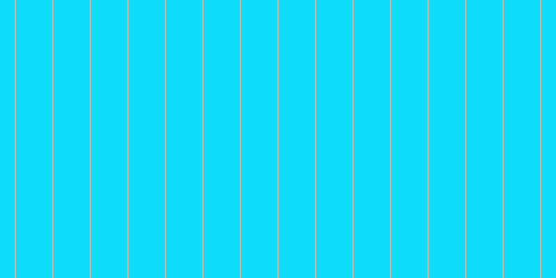 #0edefa, #eba393 vertical lines, two pixels wide, fifty-two pixels apart