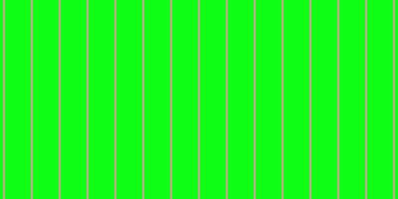#0eff13, #caa393 vertical lines, four pixels wide, fifty-two pixels apart