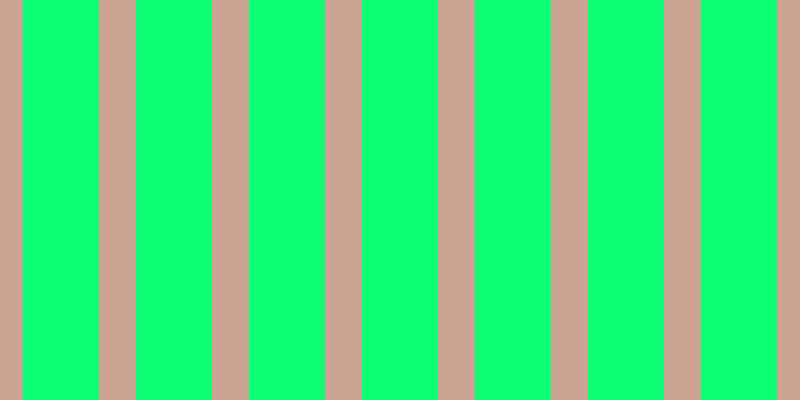 #0eff76, #caa393 vertical lines, thirty-seven pixels wide, seventy-six pixels apart