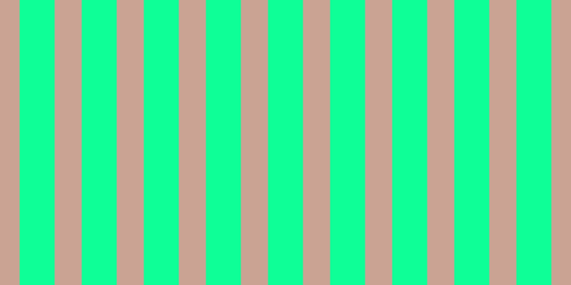 #0eff97, #caa393 vertical lines, thirty-eight pixels wide, forty-nine pixels apart