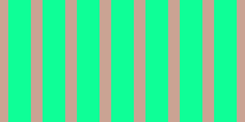 #0eff97, #caa393 vertical lines, thirty-eight pixels wide, seventy-four pixels apart