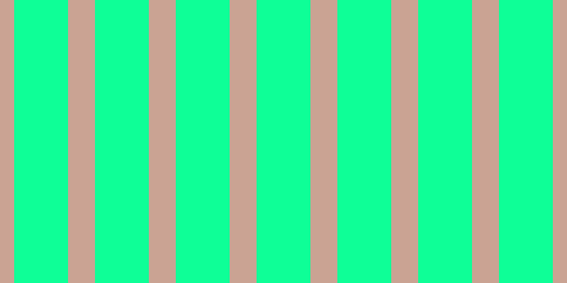 #0eff97, #caa393 vertical lines, thirty-eight pixels wide, seventy-six pixels apart