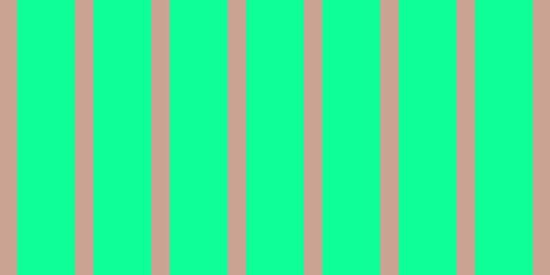 #0eff97, #caa393 vertical lines, twenty-seven pixels wide, eighty-four pixels apart