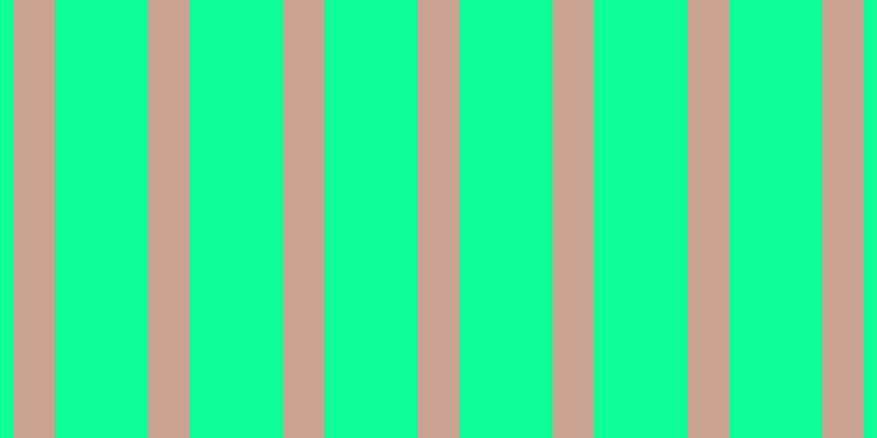 #0eff97, #caa393 vertical lines, thirty-eight pixels wide, eighty-five pixels apart