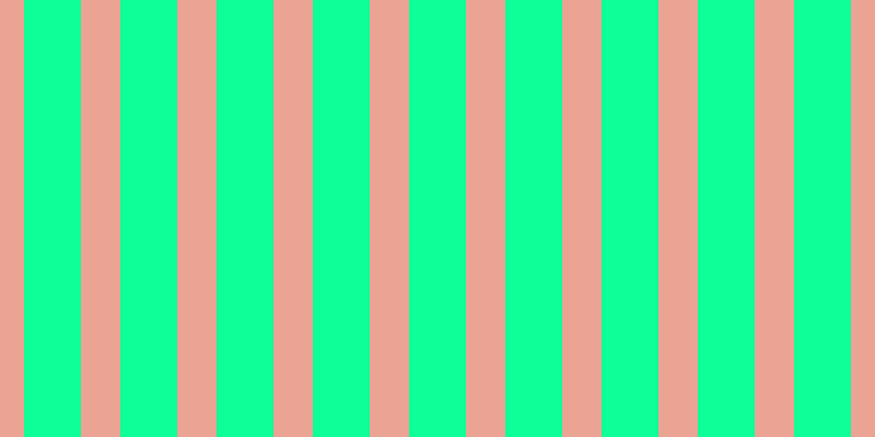 #0eff97, #eba393 vertical lines, thirty-six pixels wide, fifty-two pixels apart