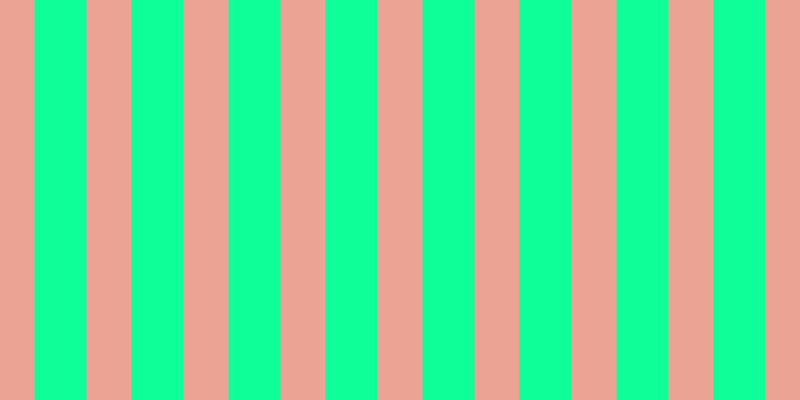 #0eff97, #eba393 vertical lines, forty-five pixels wide, fifty-two pixels apart