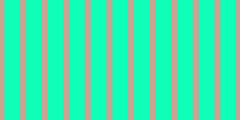 #0effb8, #caa393 vertical lines, twenty pixels wide, fifty-two pixels apart