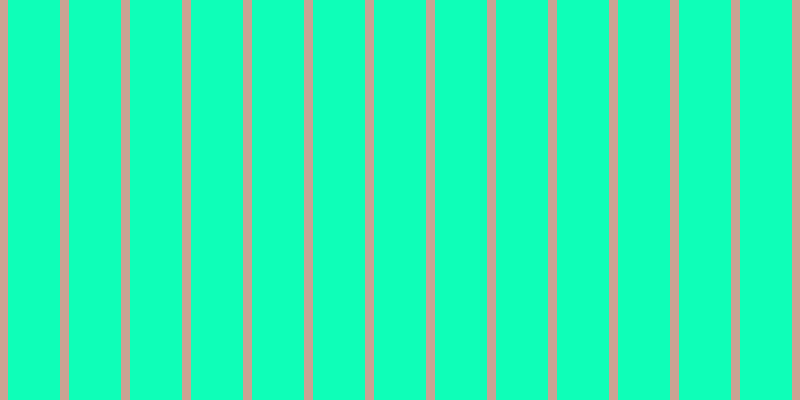 #0effb8, #caa393 vertical lines, nine pixels wide, fifty-two pixels apart