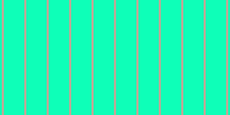 #0effb8, #caa393 vertical lines, seven pixels wide, seventy-one pixels apart