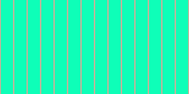 #0effb8, #eba393 vertical lines, five pixels wide, fifty-two pixels apart