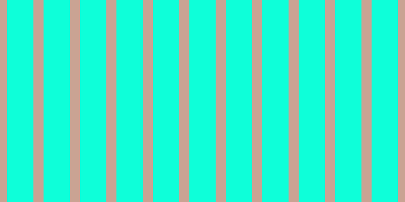 #0effd9, #caa393 vertical lines, twenty pixels wide, fifty-two pixels apart