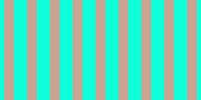 #0effd9, #caa393 vertical lines, thirty-nine pixels wide, fifty-two pixels apart
