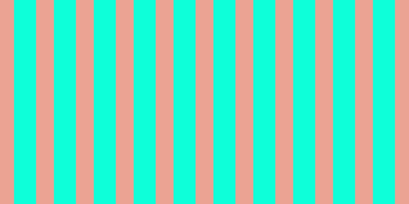 #0effd9, #eba393 vertical lines, thirty-five pixels wide, forty-three pixels apart