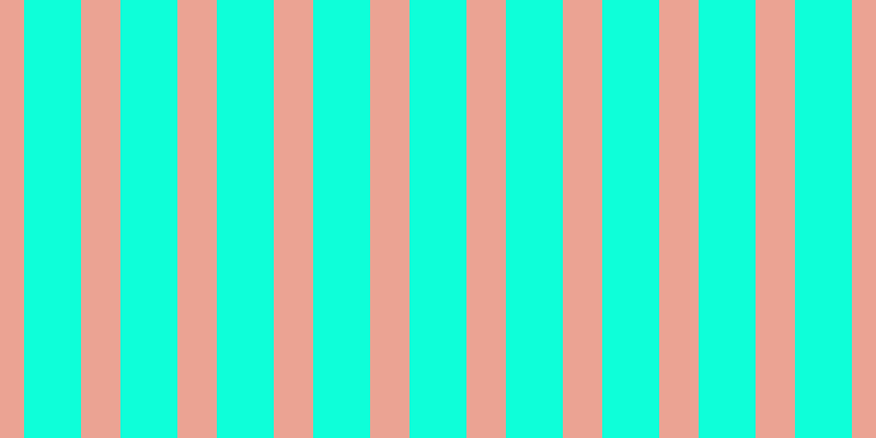 #0effd9, #eba393 vertical lines, thirty-six pixels wide, fifty-two pixels apart