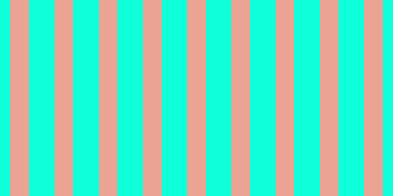 #0effd9, #eba393 vertical lines, thirty-eight pixels wide, fifty-two pixels apart