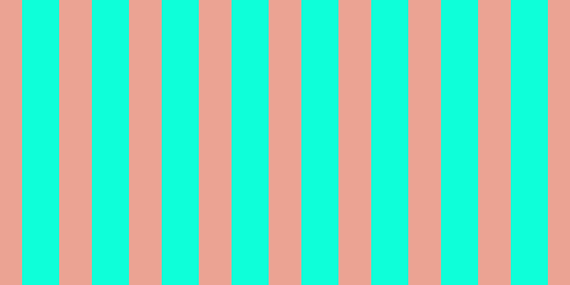 #0effd9, #eba393 vertical lines, forty-six pixels wide, fifty-two pixels apart