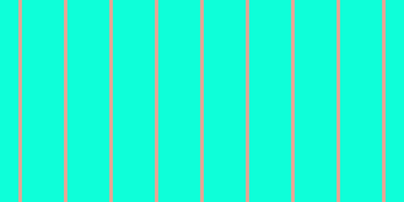 #0effd9, #eba393 vertical lines, seven pixels wide, eighty-three pixels apart