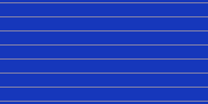 #1637bb, #fcd393 horizontal lines, two pixels wide, fifty-two pixels apart