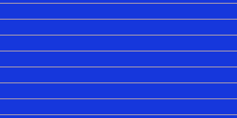 #1637dc, #fcd393 horizontal lines, two pixels wide, fifty-two pixels apart
