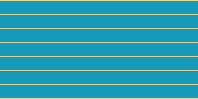 #169abb, #dbd393 horizontal lines, five pixels wide, fifty-two pixels apart