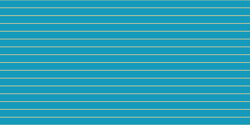 #169abb, #fcd393 horizontal lines, two pixels wide, twenty-three pixels apart