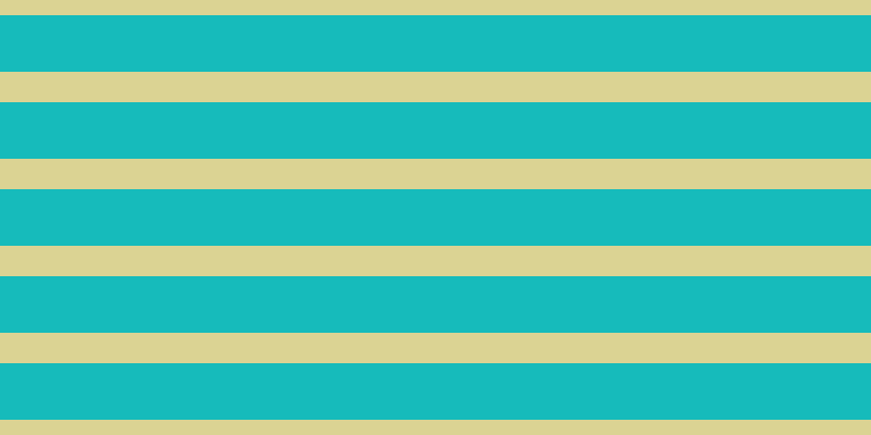 #16bbbb, #dbd393 horizontal lines, twenty-eight pixels wide, fifty-two pixels apart