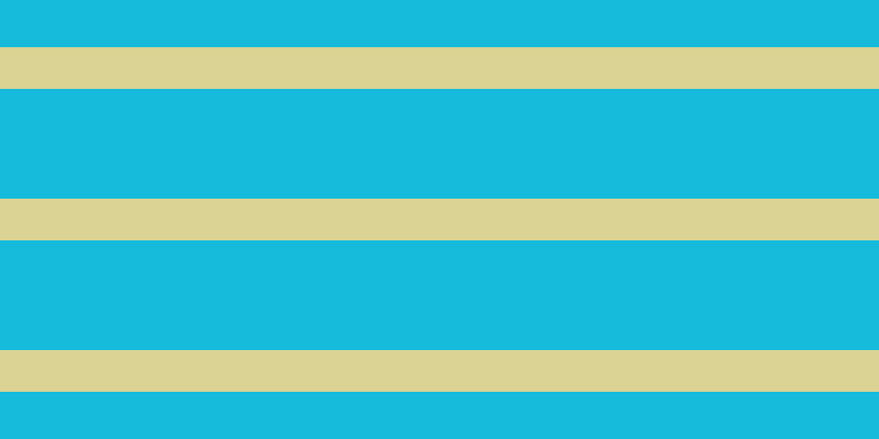 #16bbdc, #dbd393 horizontal lines, thirty-eight pixels wide, one hundred pixels apart