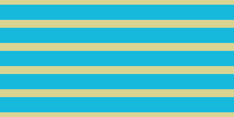 #16bbdc, #dbd393 horizontal lines, twenty-seven pixels wide, fifty-two pixels apart